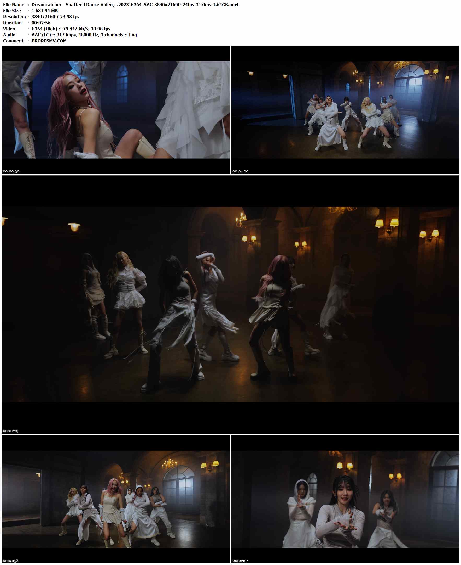 Dreamcatcher - Shatter（Dance Video）.2023-H264-AAC-3840x2160P-24fps-317kbs-1.64GB官方MV_高清MV